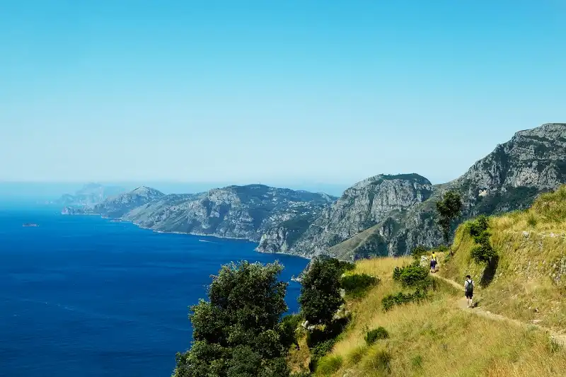Sentiero Degli Dei (Path of the Gods) overlooking Positano and Isle of Capri.