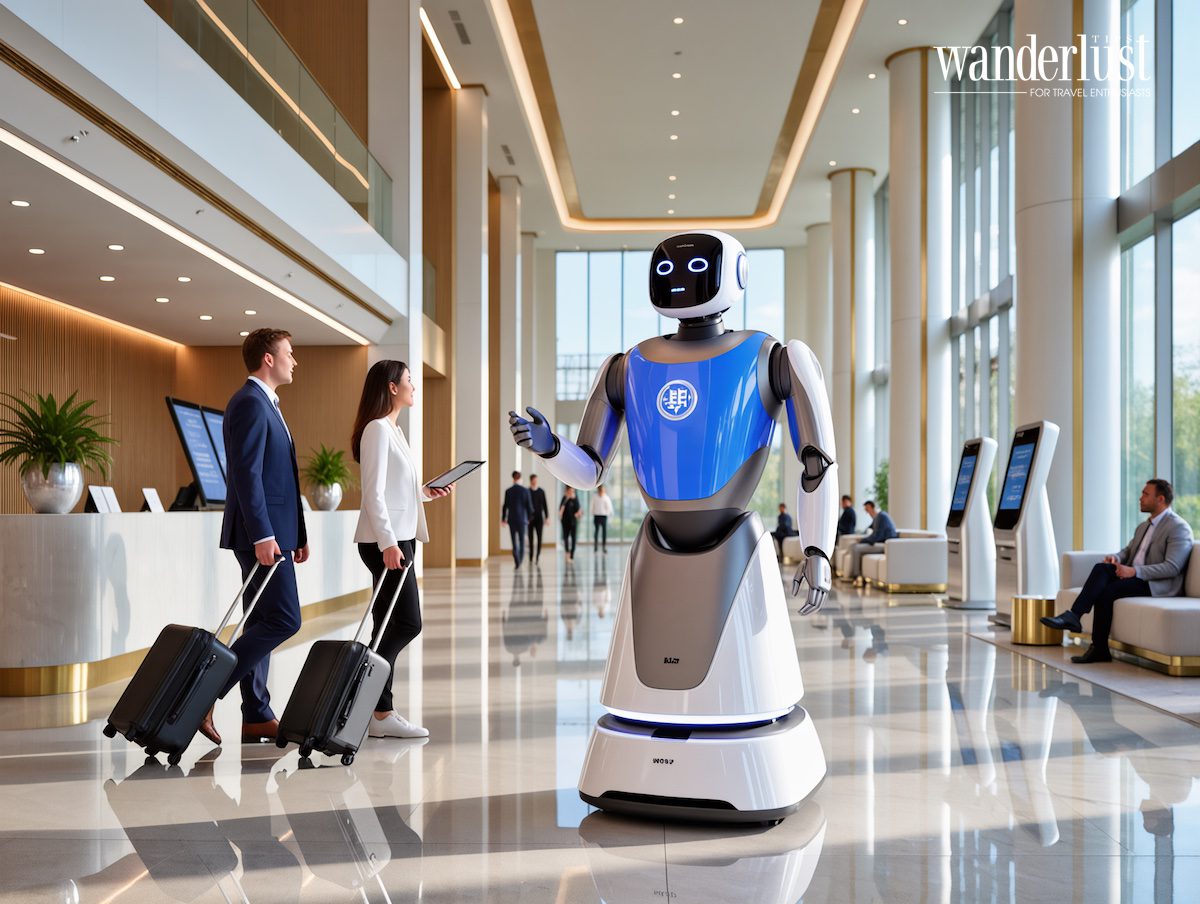 Tại nhiều khách sạn, robot lễ tân có thể chào đón khách, hướng dẫn làm thủ tục check-in/check-out