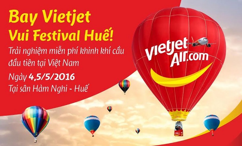 Bay VietJet Air trải nghiệm khinh khí cầu tại Festival Huế Bay VietJet Air trải nghiệm khinh khí cầu tại Festival Huế