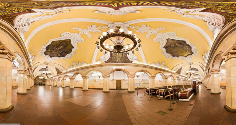 Vẻ đẹp khó tin của các ga tàu điện ngầm ở Nga