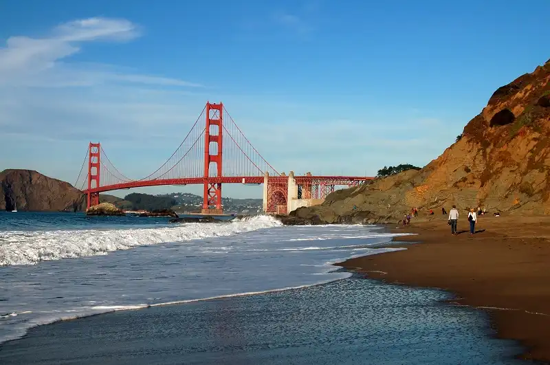 Baker beach in the Presidio of San Francisco. December 2012