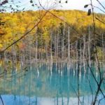 Ngỡ ngàng màu nước lam ngọc kỳ diệu của hồ Blue Pond, Nhật Bản