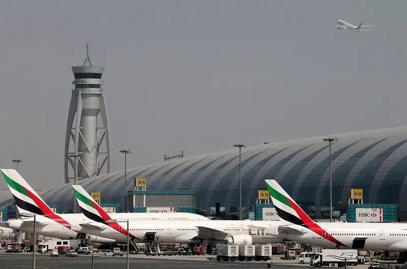 FILE PHOTO: Emirates Airlines aircrafts are seen at Dubai International Airport, United Arab Emirates May 10, 2016. REUTERS/Ashraf Mohammad/File photo