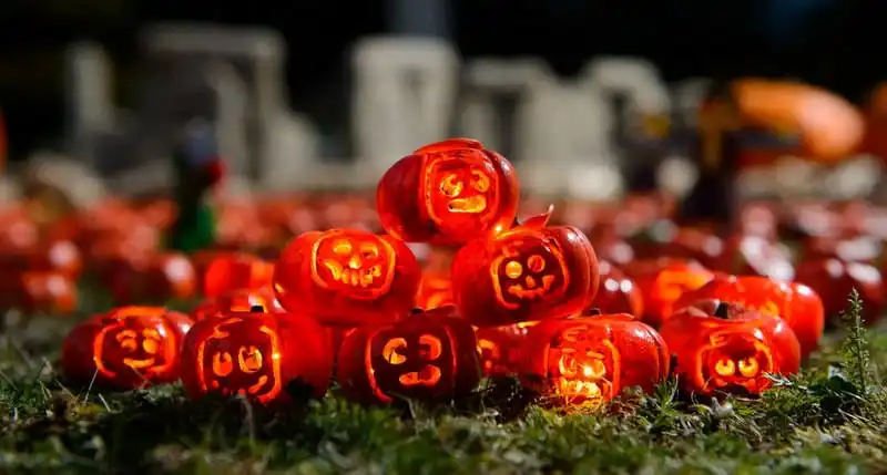 World's smallest pumpkin patch featuring miniature carvings pops up in Miniland at the LEGOLAND Windsor Resort.