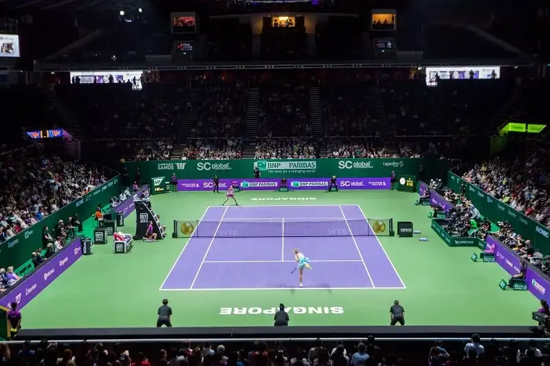 Tưng bừng mùa lễ hội tháng 10 tại Singapore 8 WTA Finals được tổ chức tại Singapore Indoor Stadium