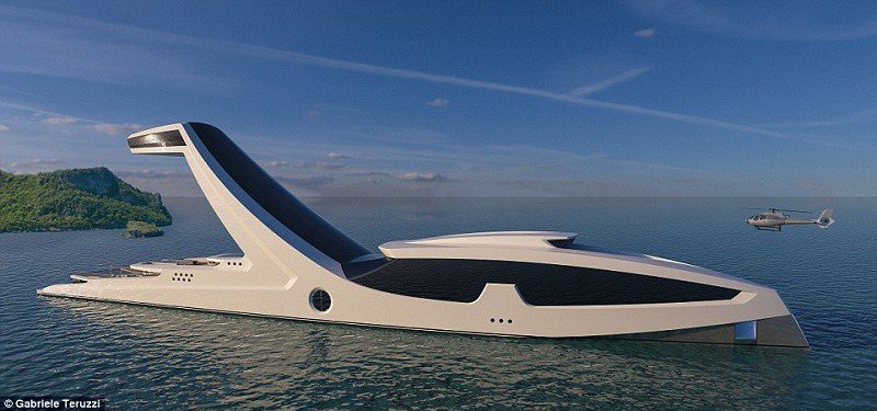 Chiêm ngưỡng siêu du thuyền với bể bơi cao gần 40m