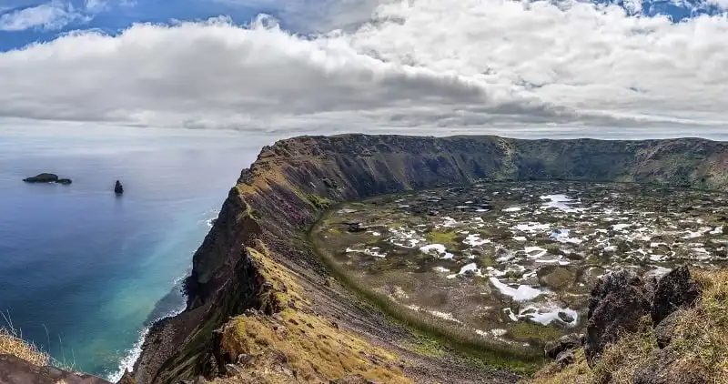 Crater of Rano Kau, Easter Island, Chile