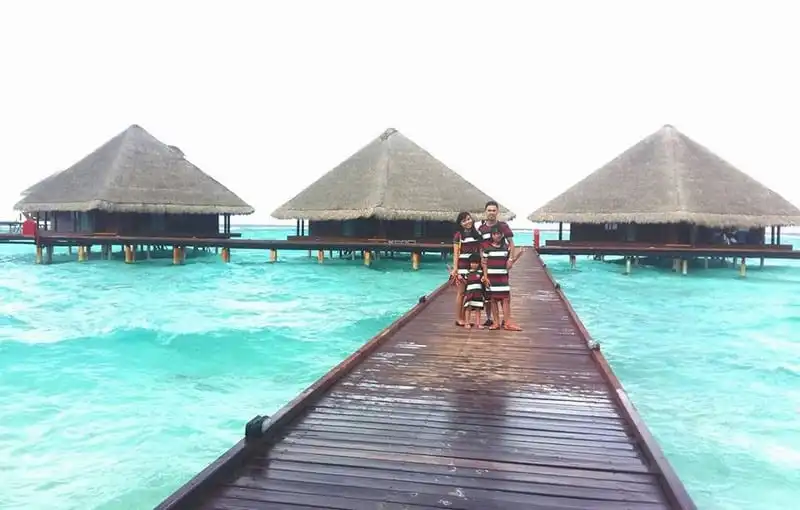 Kinh nghiệm du lịch tự túc Maldives 18 Gia đình chị Hằng trong chuyến du ngoạn Maldives.