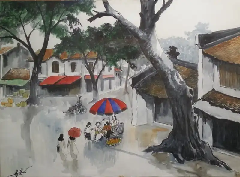 Vẻ đẹp thủ đô Hà Nội qua triển lãm "Tranh giấy" 6 wanderlust tips ve dep thu do ha noi qua trien lam tranh giay 2