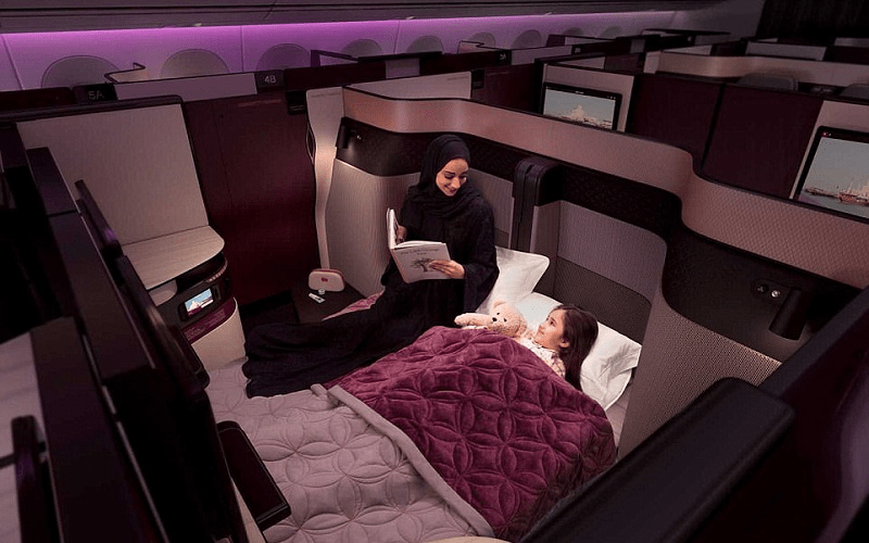 Qatar Airways cung cấp giường đôi trên khoang hạng thương gia