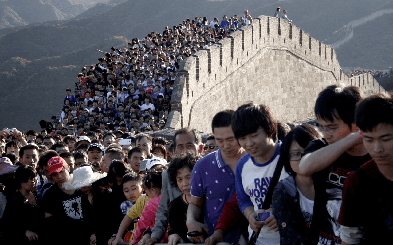 “Biển người” Trung Quốc tại các điểm du lịch trong kì nghỉ Quốc Khánh