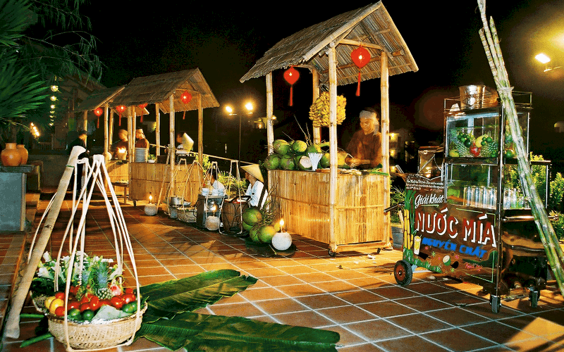 Tái hiện không gian chợ quê Quảng Nam tại Palm Garden Resort