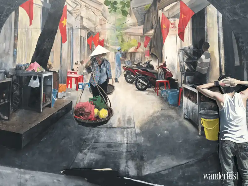 Wanderlust Tips ngam Ha Noi xua qua bich hoa tren pho Phung Hung 18 1