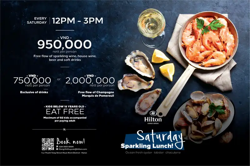 Trải nghiệm thực đơn buffet mới trưa thứ bảy tại Hilton Hanoi Opera 5 wanderlust tips trai nghiem thuc don buffet moi trua thu bay tai hilton hanoi opera 35