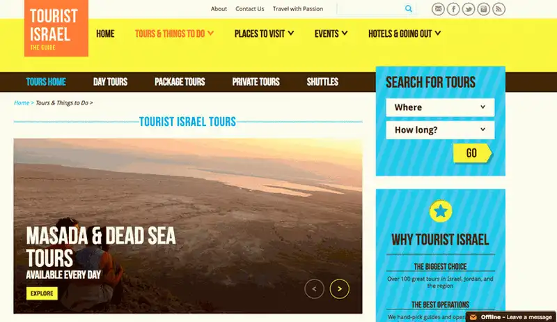 Tạp chí du lịch Wanderlust Tips 5 trang web du lịch nổi tiếng tại Israel