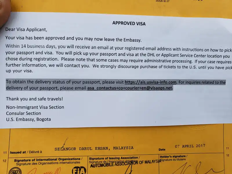 Kinh nghiệm xin visa Mỹ của phượt thủ xe máy xuyên lục địa người VIệt 8 Tạp chí Du lịch Wanderlust Tips Kinh nghiệm xin visa Mỹ từ đất nước thứ 3 của phượt thủ xe máy xuyên lục địa