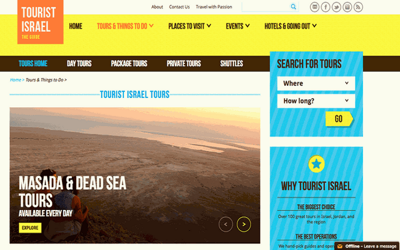 5 trang web cung cấp tour du lịch nổi tiếng tại Israel