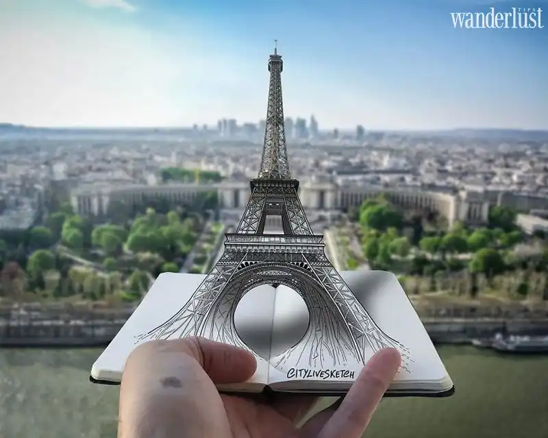 Tạp chí Du lịch Wanderlust Tips Người nghệ sĩ tài hoa với bản phác họa 3D các địa danh nổi tiếng