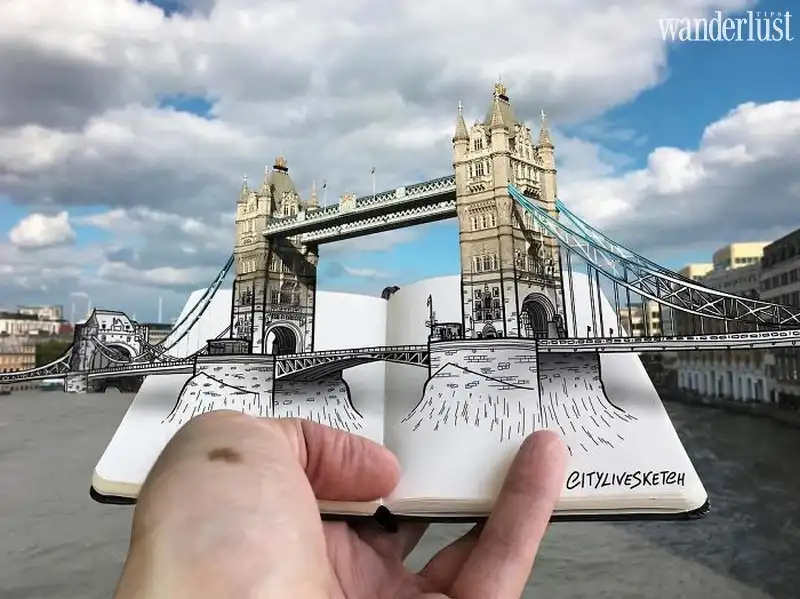 Tạp chí Du lịch Wanderlust Tips Người nghệ sĩ tài hoa với bản phác họa 3D các địa danh nổi tiếng