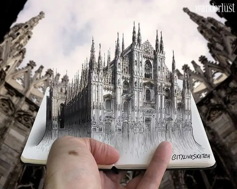 Tạp chí Du lịch Wanderlust Tips Người nghệ sĩ tài hoa với bản phác họa 3D các địa danh nổi tiếng