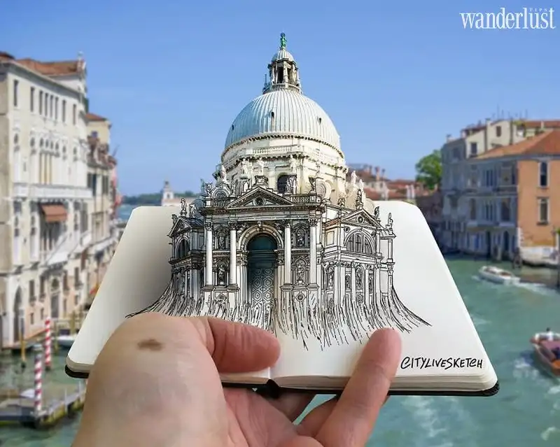 Tạp chí Du lịch Wanderlust Tips Người nghệ sĩ tài hoa với bản phác họa 3D các địa danh nổi tiếng