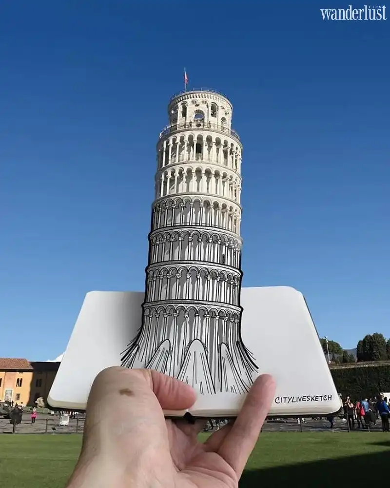 wanderlust tips nguoi nghe si tai hoa phac hoa 3D cac dia danh noi tieng 12