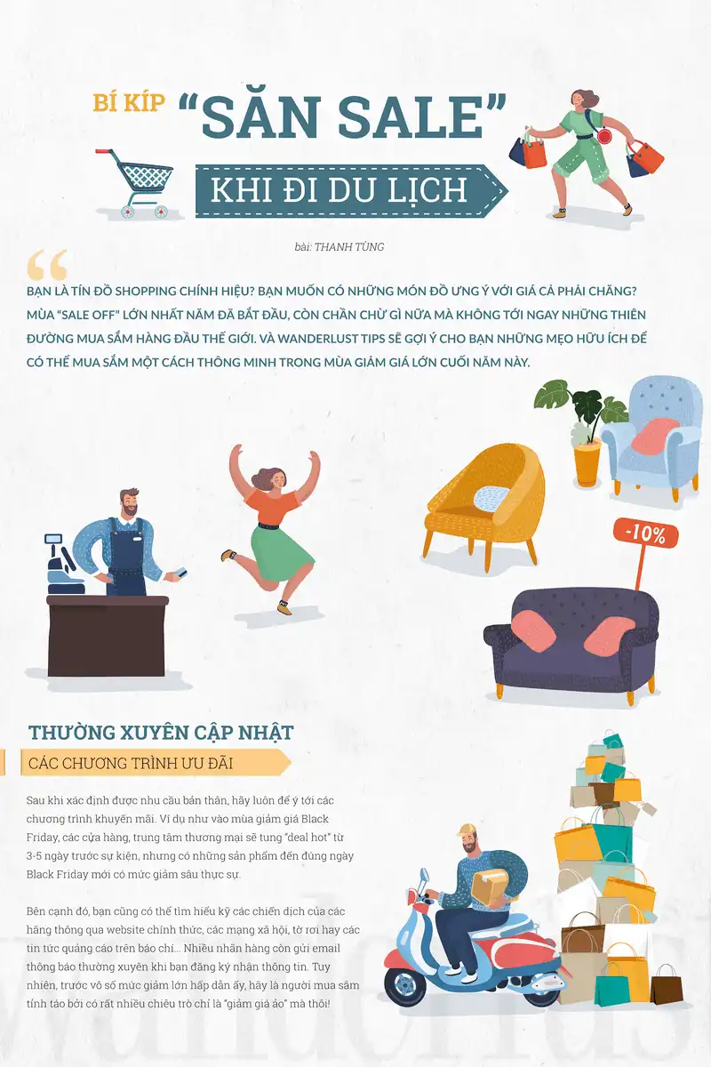 Tạp chí du lịch Wanderlust Tips Bí kíp "săn sale' khi đi du lịch-tips