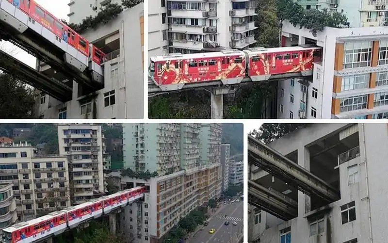 Độc đáo tàu điện chạy xuyên chung cư ở Trung Quốc 7 Tạp chí Du lịch Wanderlust Tips | Độc đáo tàu điện chạy xuyên chung cư ở Trung Quốc