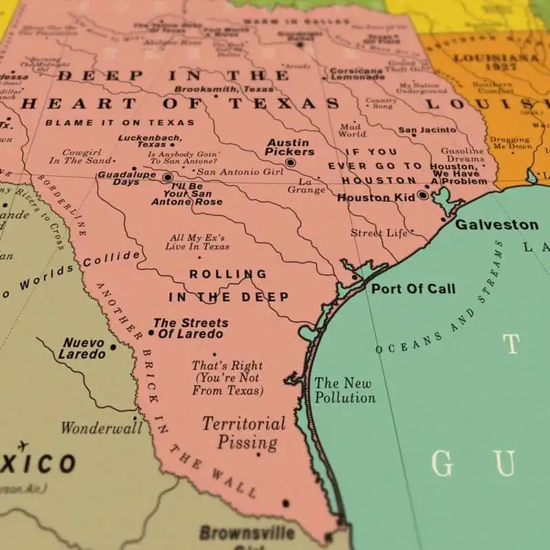 Tạp chí du lịch Wanderlust Tips USA Song Map: Tấm bản đồ đặc biệt được tạo nên từ những bài hát