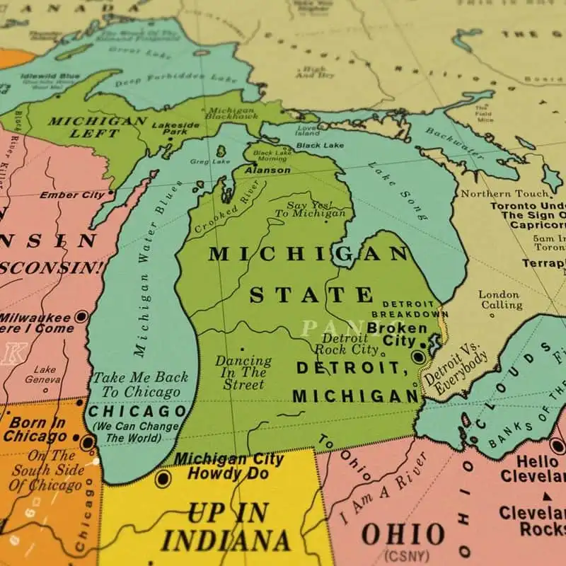 Tạp chí du lịch Wanderlust Tips USA Song Map: Tấm bản đồ đặc biệt được tạo nên từ những bài hát