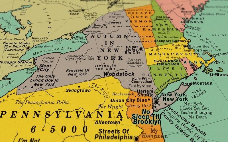 Tạp chí Wanderlust Tips USA Song Map: Tấm bản đồ đặc biệt được tạo nên từ những bài hát