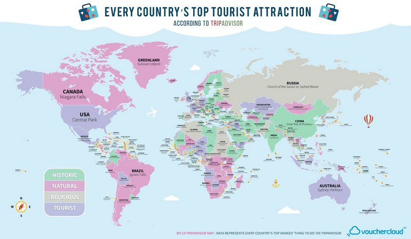Tạp chí Du lịch Wanderlust Tips Đâu là điểm đến nổi bật ở mỗi quốc gia?