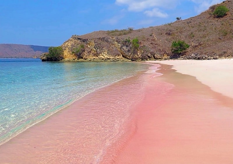 Tạp chí Du lịch Wanderlust Tips Ngẩn ngơ trước biển hồng Pantai Merah lãng mạn tại Indonesia