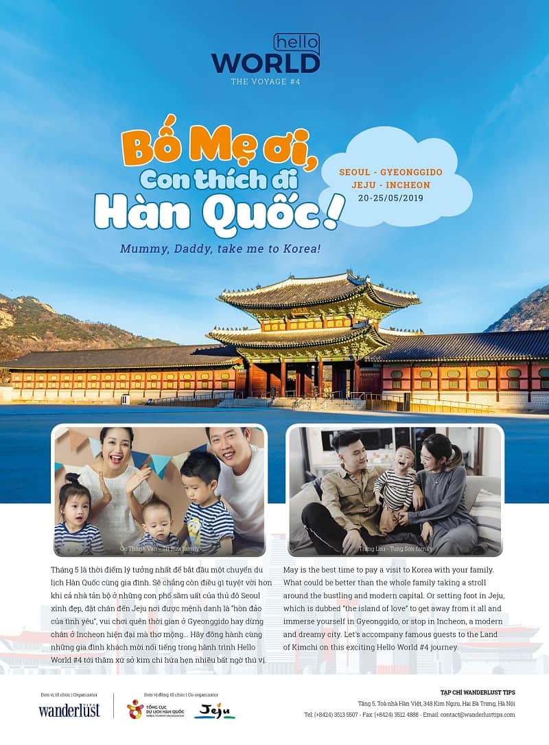 Tạp chí Du lịch Wanderlust Tips Hello World 4#: Bố mẹ ơi, con thích đi Hàn Quốc