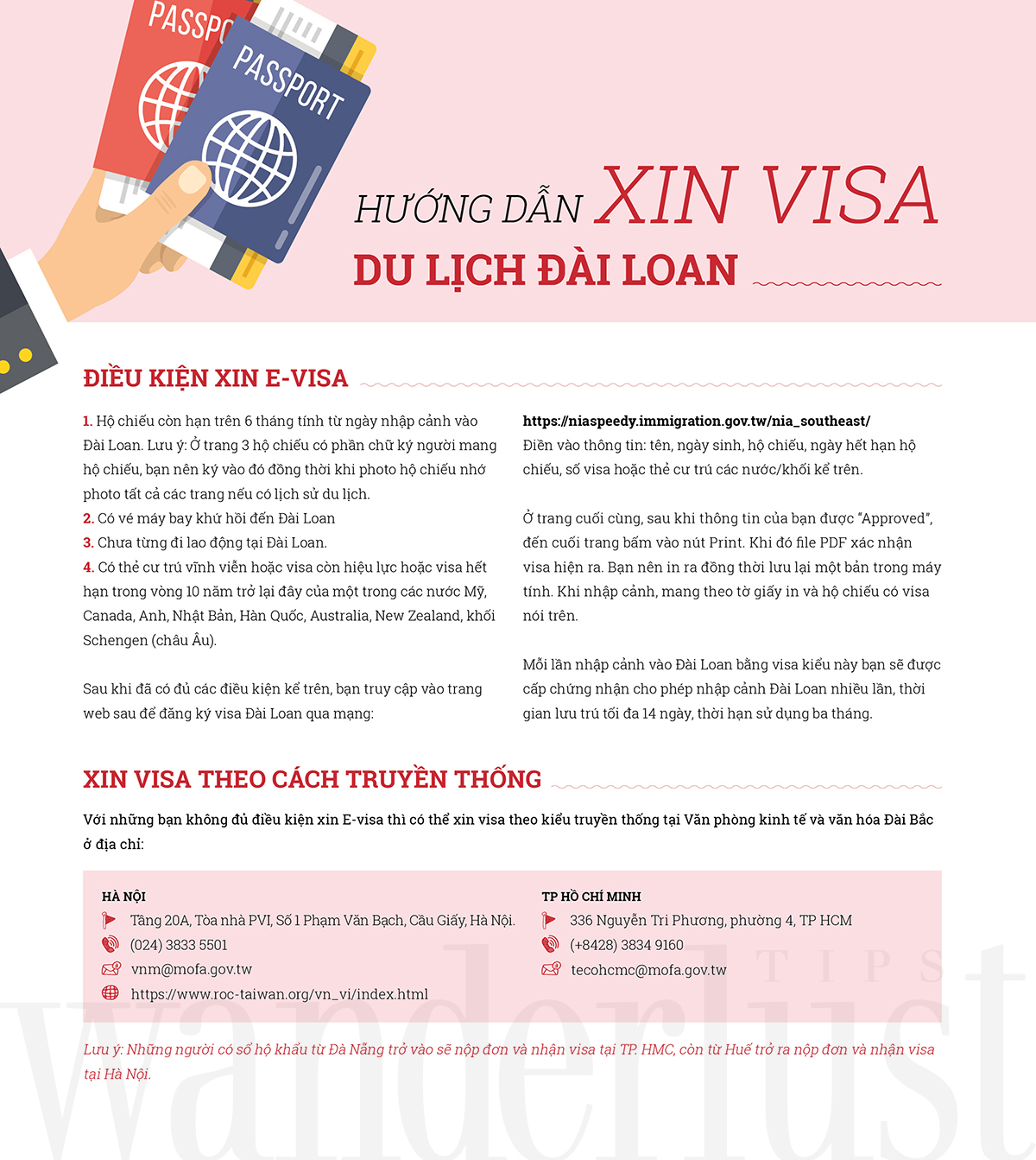 Tạp chí Du lịch Wanderlust Tips Hướng dẫn xin visa du lịch Đài Loan