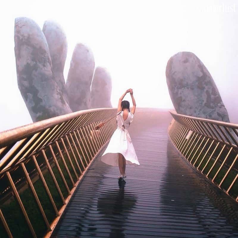 Tạp chí Du lịch Wanderlust Tips | Ngẩn ngơ khung cảnh cầu Vàng, Đà Nẵng đẹp lịm tim 