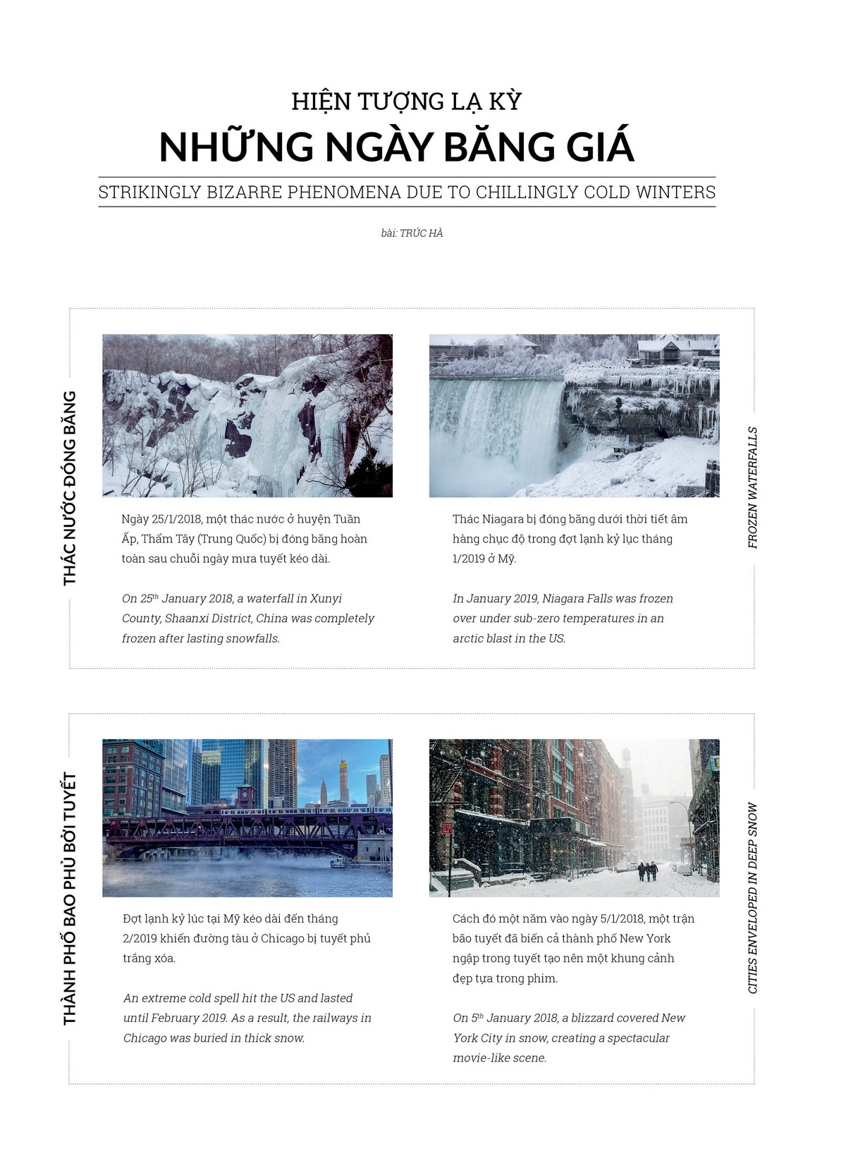 Tạp chí Du lịch Wanderlust Tips | Hiện tượng lạ kỳ những ngày băng giá