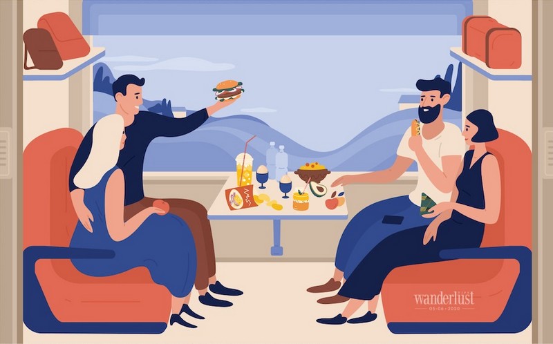 Căng bụng cùng những món ngon trên tàu hỏa