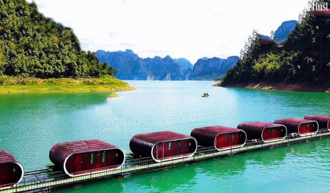 Độc đáo khách sạn con nhộng nằm giữa hồ ở Thái Lan - Wanderlust Tips