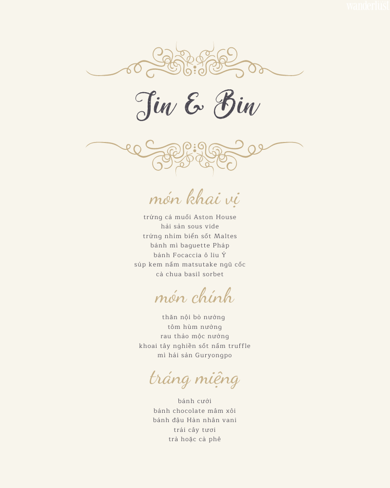 Trải nghiệm một bữa tiệc cao cấp chuẩn quốc tế qua thực đơn siêu đám cưới của Hyun Bin - Son Ye Jin | Wanderlust Tips